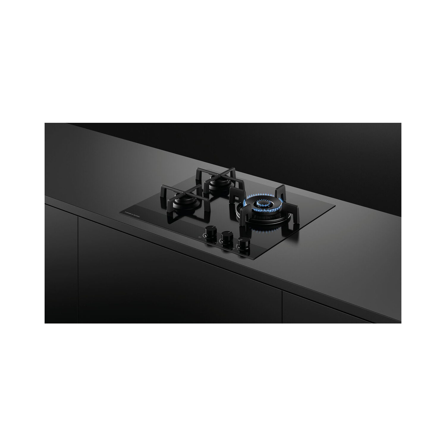 Fisher & Paykel CG603DNGGB4 60cm 3 Burner Gas Hob - Black Glass full image