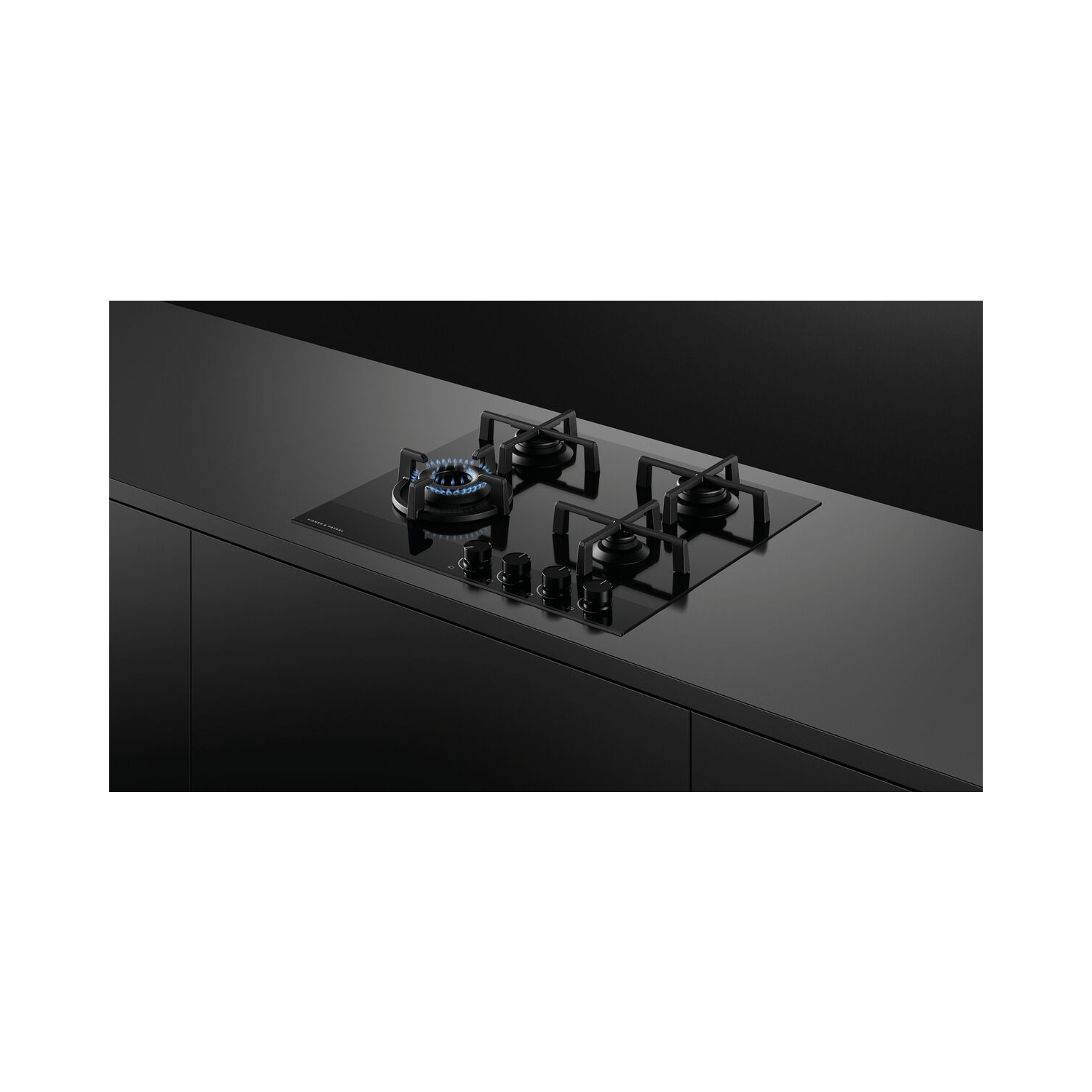 Fisher & Paykel CG604DLPGB4 60cm  4 Burner Gas Hob in Black Glass full image