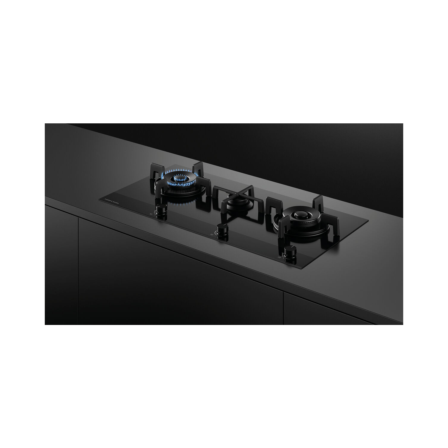 Fisher & Paykel CG903DLPGB4 90cm 3 Burner Gas Hob - Black Glass full image