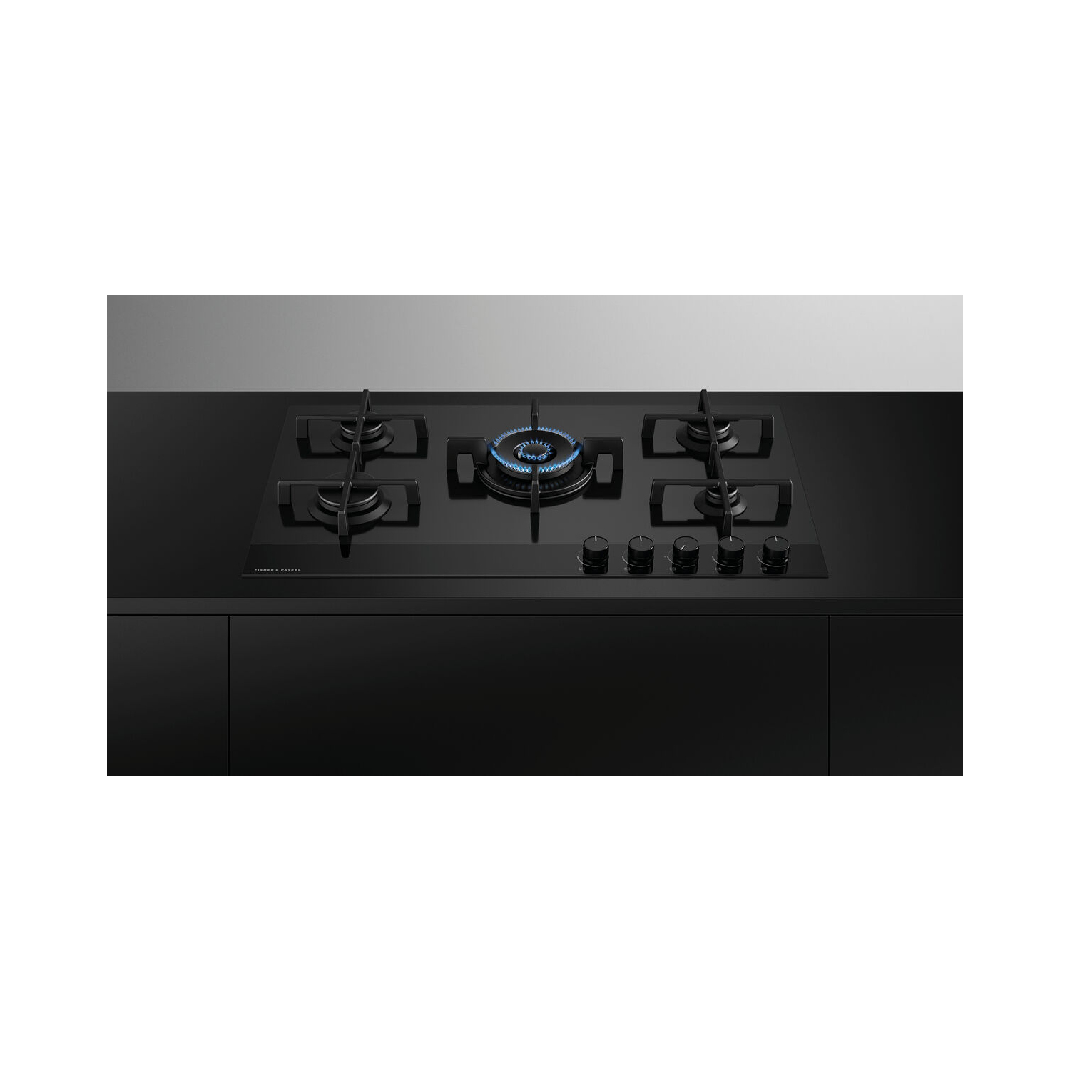 Fisher & Paykel CG905DLPGB4 90cm 5 Burner Gas Hob - Black Glass full image