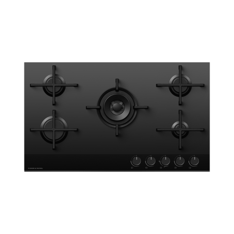 Fisher & Paykel CG905DNGGB4 90cm Gas Hob - Black Glass