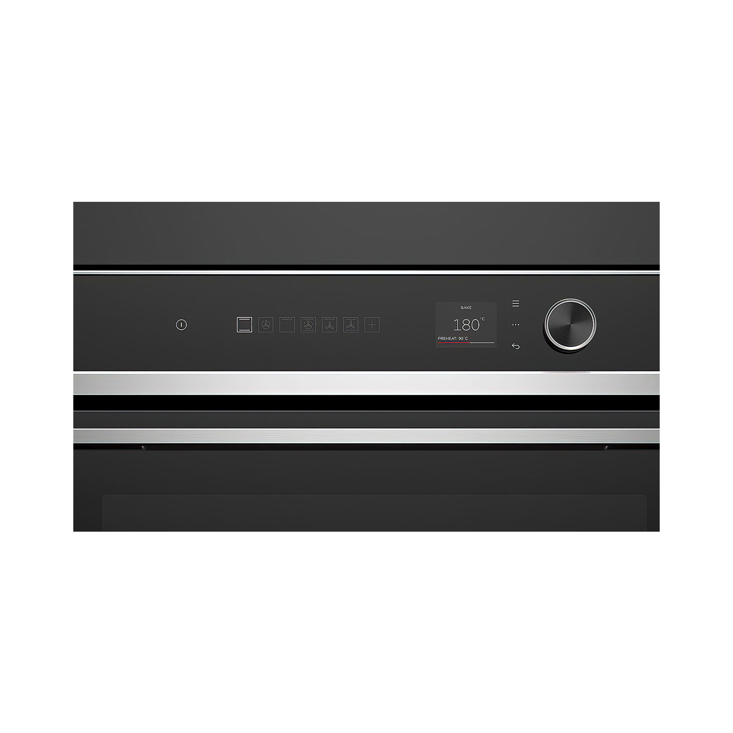Fisher & Paykel OB60SD9PLX1 Wifi Connected Built In Electric Single Oven with Pyrolytic Cleaning - Black / Stainless Steel full image