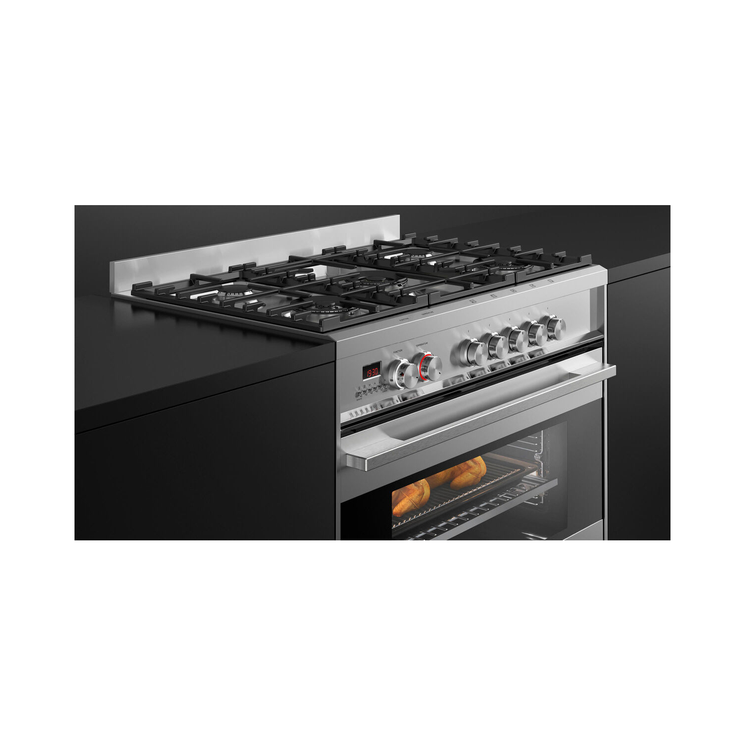 Fisher & Paykel OR90SDG4X1 90cm Dual Fuel 5 Burner Cooker - Stainless Steel full image