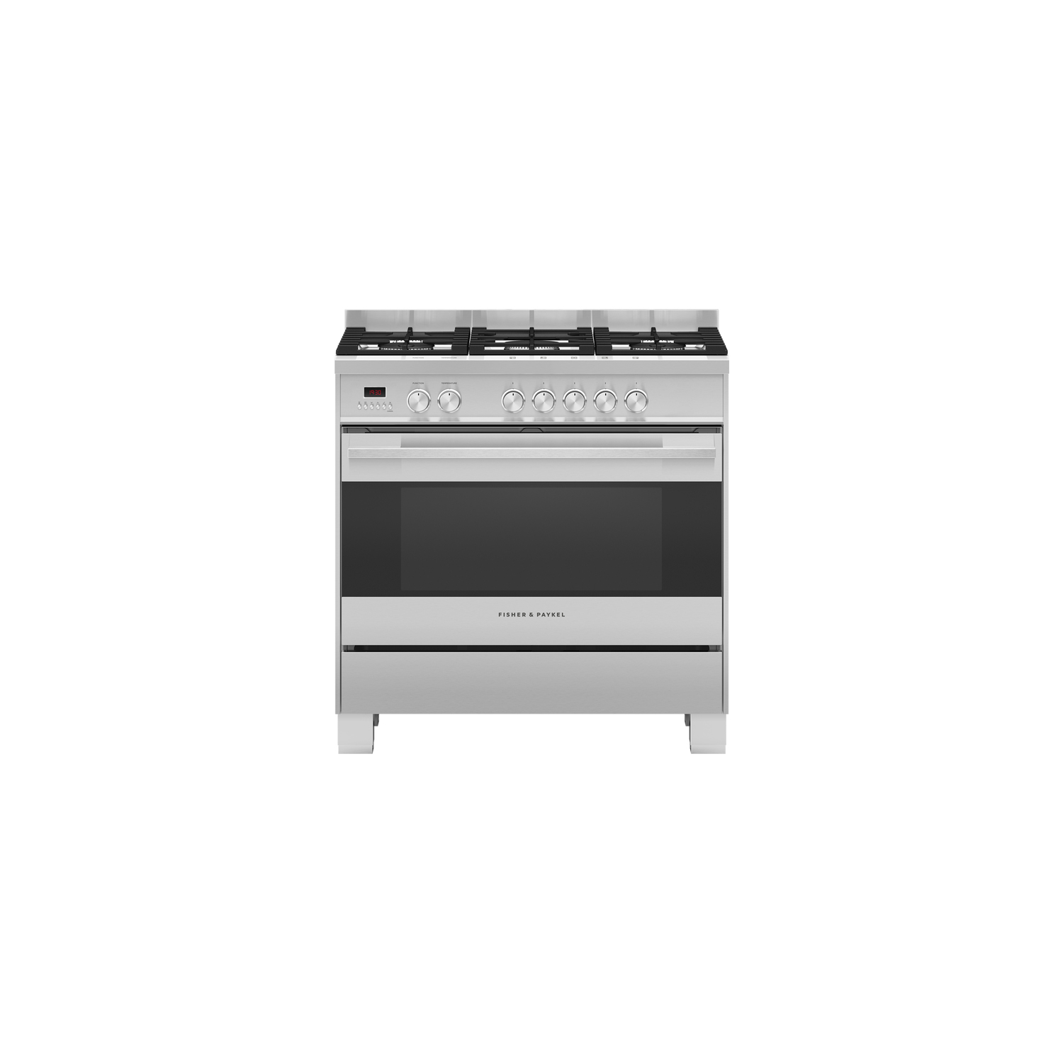 Fisher & Paykel OR90SDG4X1 90cm Dual Fuel 5 Burner Cooker - Stainless Steel full image