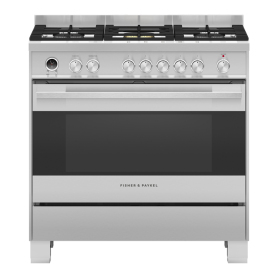 Fisher & Paykel OR90SDG6X1 90cm Dual Fuel Range Cooker with Gas Hob and Pyrolytic Cleaning - Stainless Steel