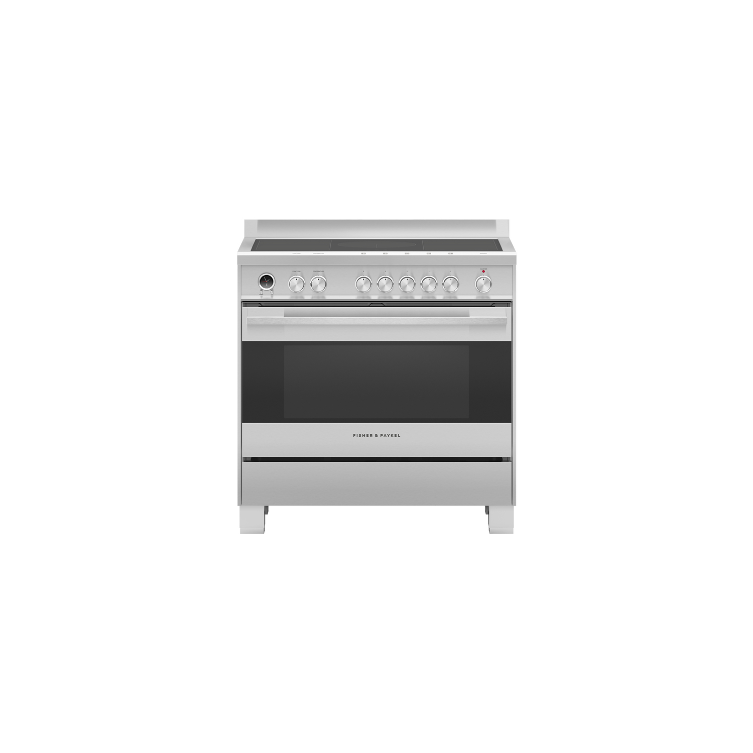 Fisher & Paykel OR90SDI6X1 90cm 5 Zone Induction Pyrolytic Cooker - Stainless Steel full image