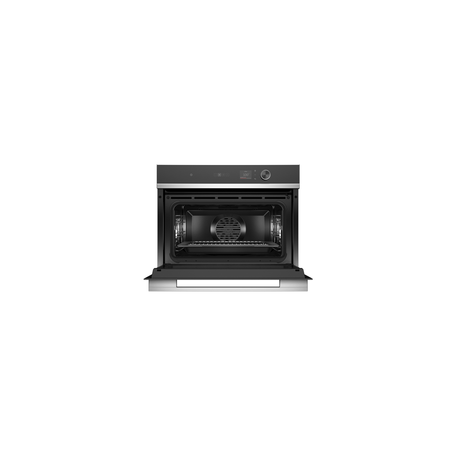 Fisher & Paykel OS60NDLX1 Built In Compact Steam Oven - Black / Stainless Steel full image