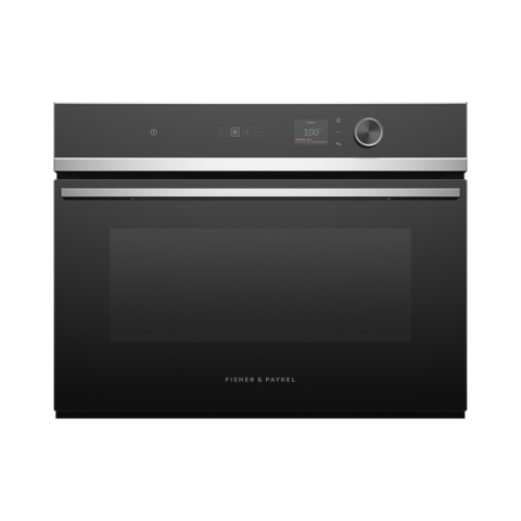Fisher & Paykel OS60NDLX1 Built In Compact Steam Oven - Black / Stainless Steel