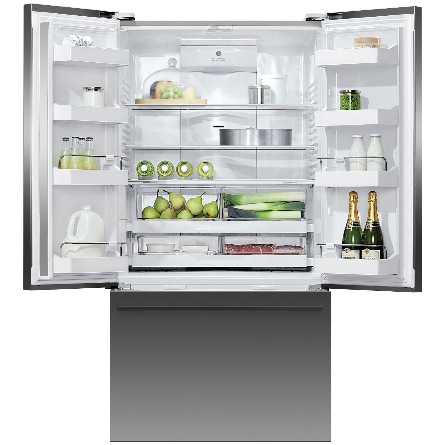 Fisher & Paykel RF540ADUB7 90cm Frost Free American Fridge Freezer - Black Stainless Steel full image