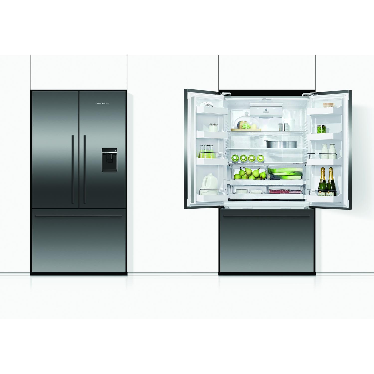 Fisher & Paykel RF540ADUB7 90cm Frost Free American Fridge Freezer - Black Stainless Steel full image