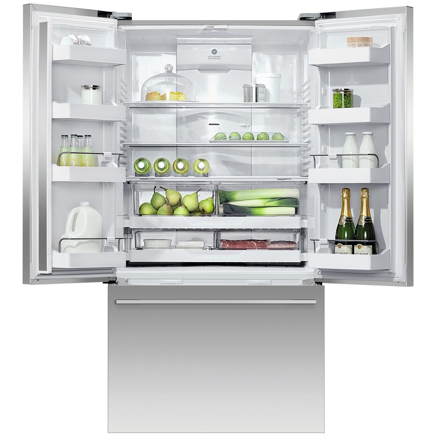 Fisher & Paykel RF540ADUX6 90cm Frost Free American Fridge Freezer - Stainless Steel full image