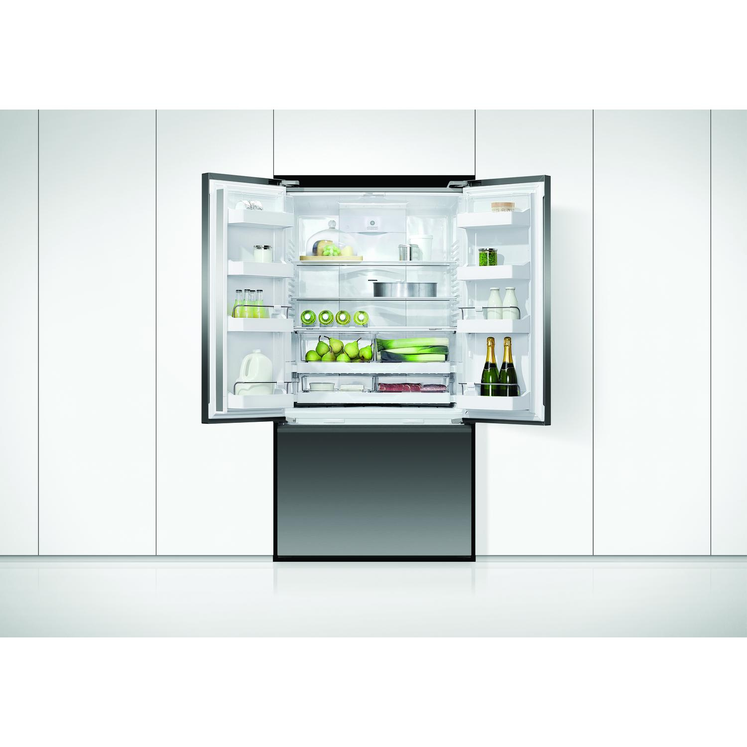 Fisher & Paykel RF540ANUB6 90cm Frost Free American Fridge Freezer - Black Stainless Steel full image