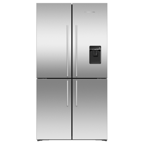 Fisher & Paykel RF605QDUVX1 90.5cm 60/40 Frost Free Quad Door Fridge Freezer - Brushed Stainless Steel