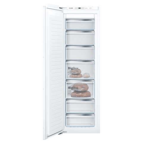 Bosch GIN81AEF0G 55.8cm Built In Frost Free Tall Freezer - White 