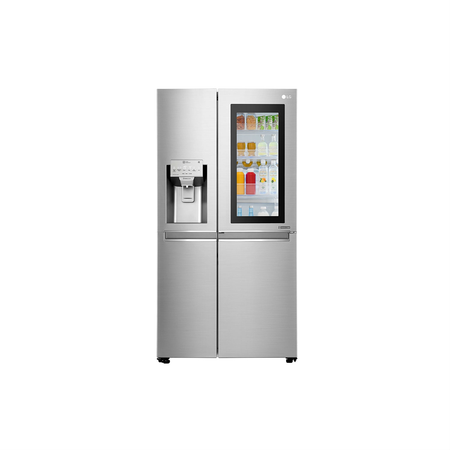LG ELECTRONICS InstaView Door-in-Door American Style Fridge Freezer - PREMIUM STEEL - A++ Energy Rated - 0