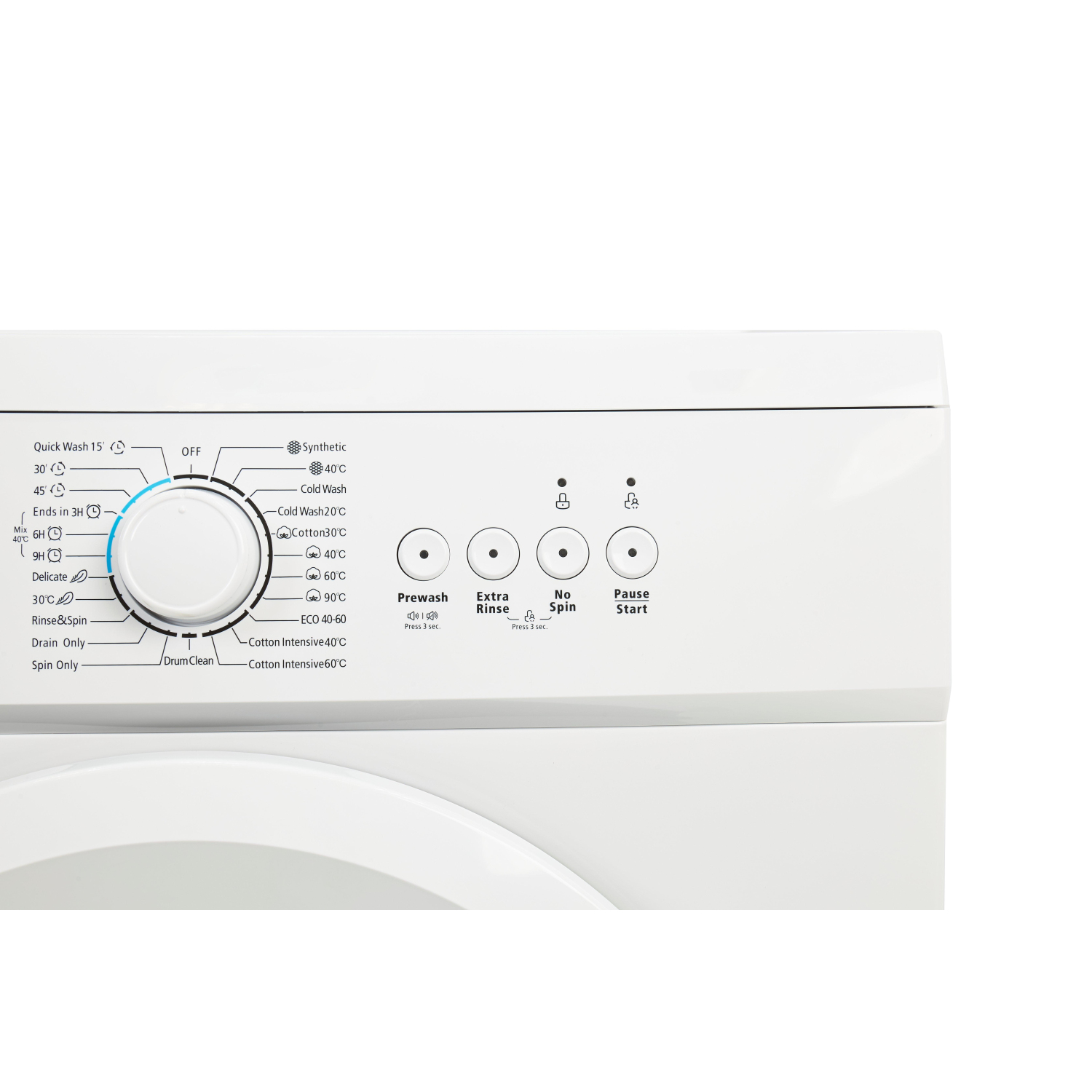 Haden HW1216 6kg 1200 Spin Washing Machine - White - 1