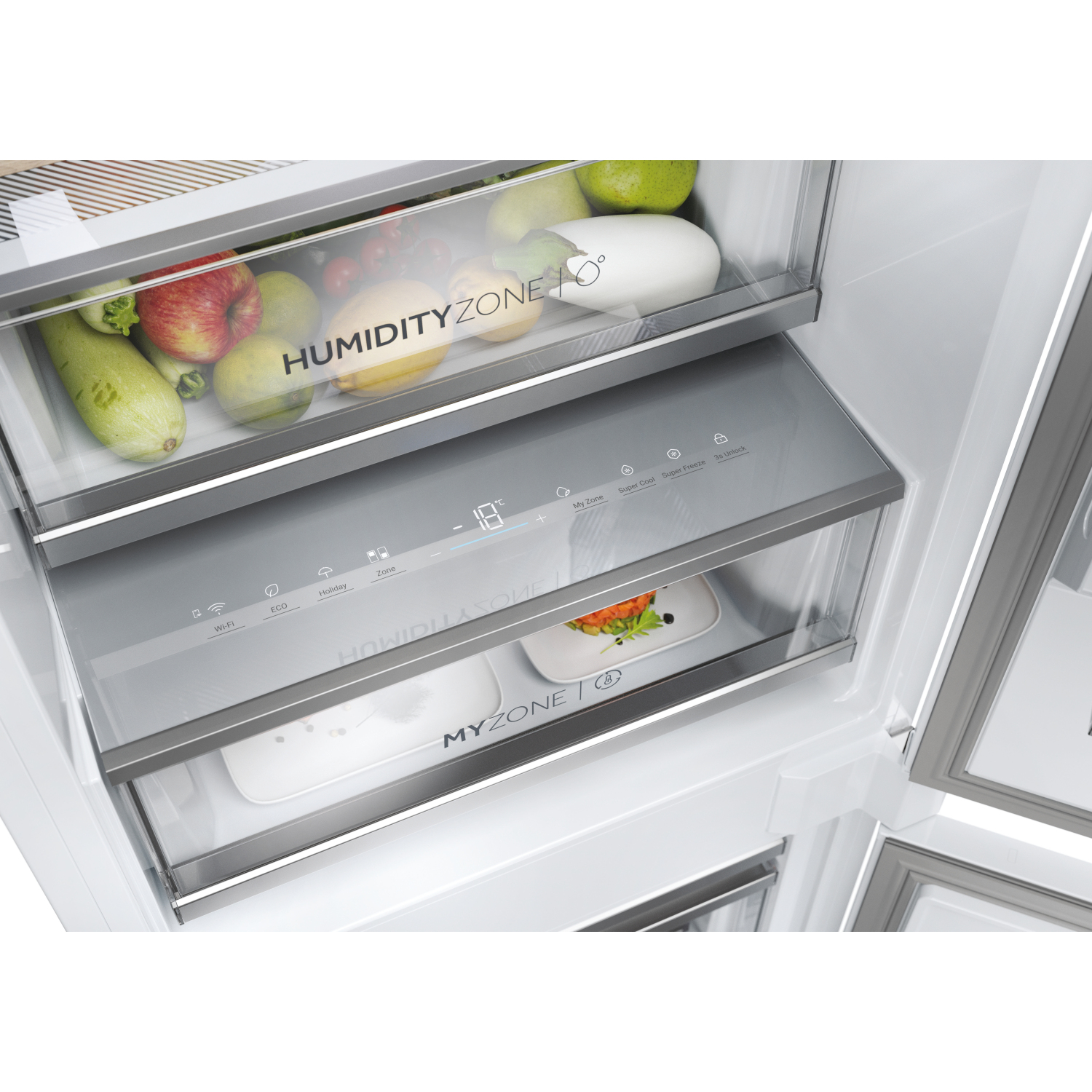 Haier HBW7518CTK Built In 70/30 Combi Fridge Freezer full image