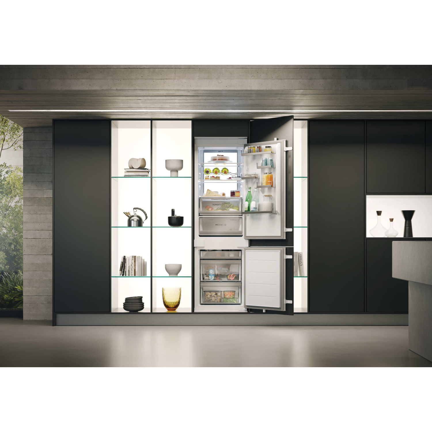 Haier HBW7518CTK Built In 70/30 Combi Fridge Freezer full image