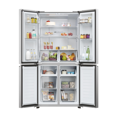 Haier HCR3818ENMM 83.3cm 60/40 Frost Free Multi Door Fridge Freezer - Inox