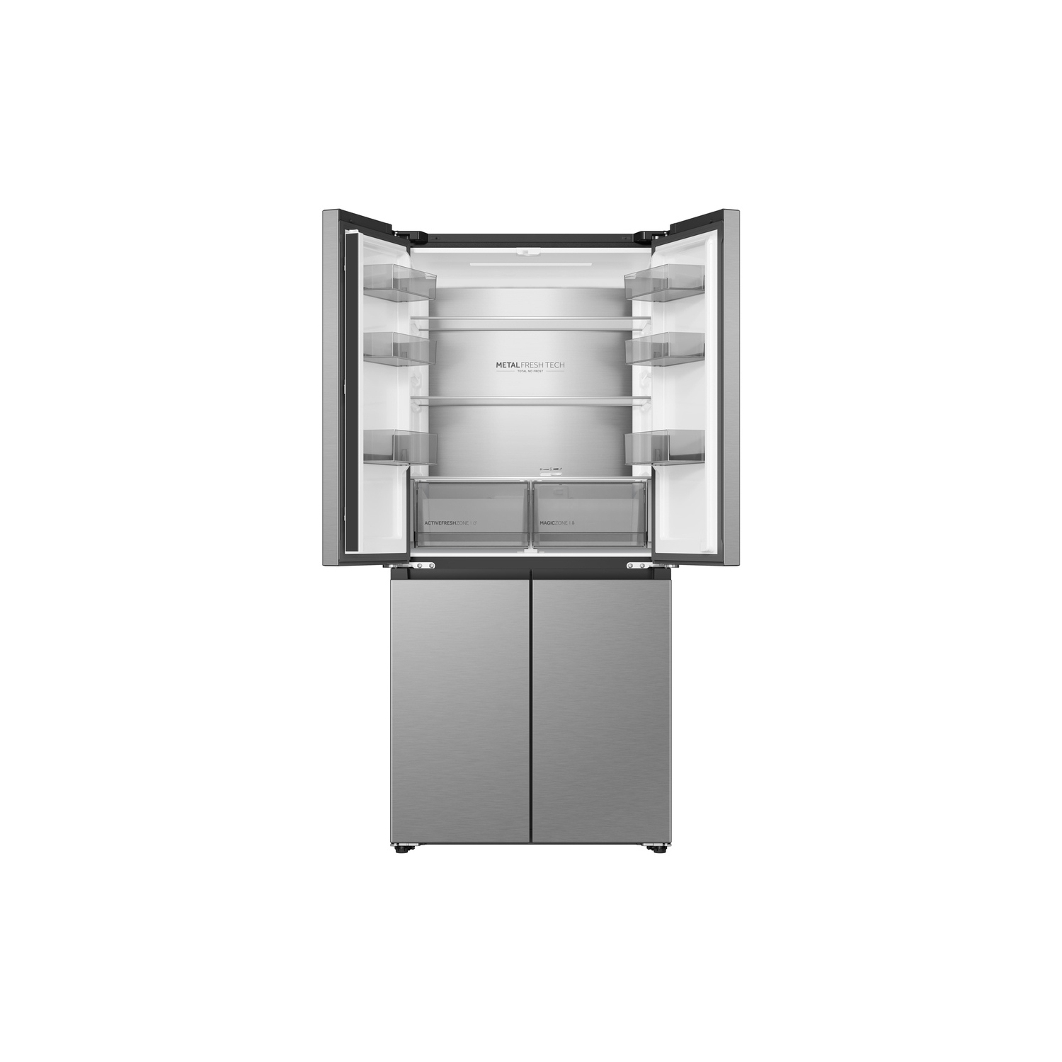 Haier HCR58S18DNMM 60/40 Total No Frost Fridge Freezer - Inox full image