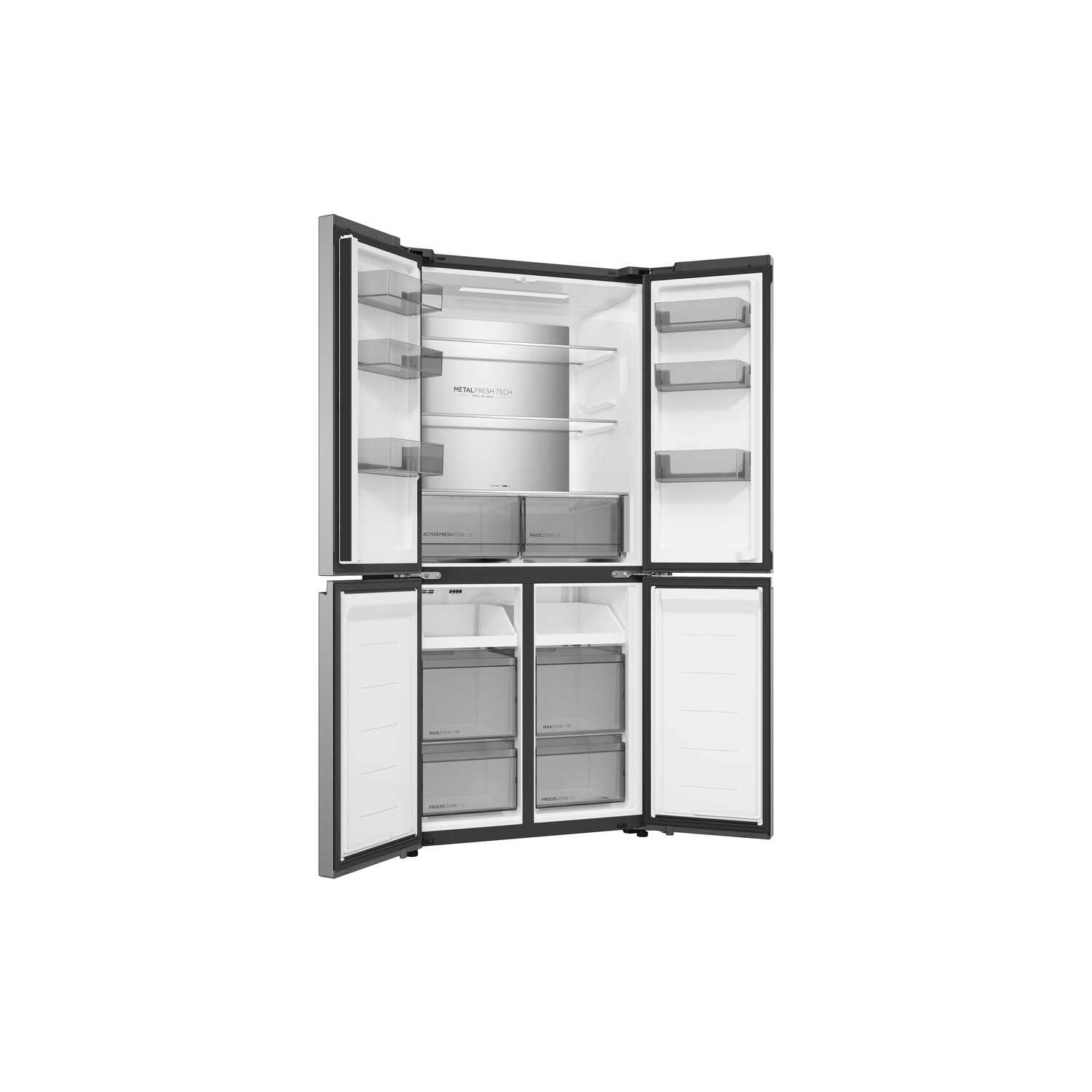 Haier HCR58S18DNMM 60/40 Total No Frost Fridge Freezer - Inox full image