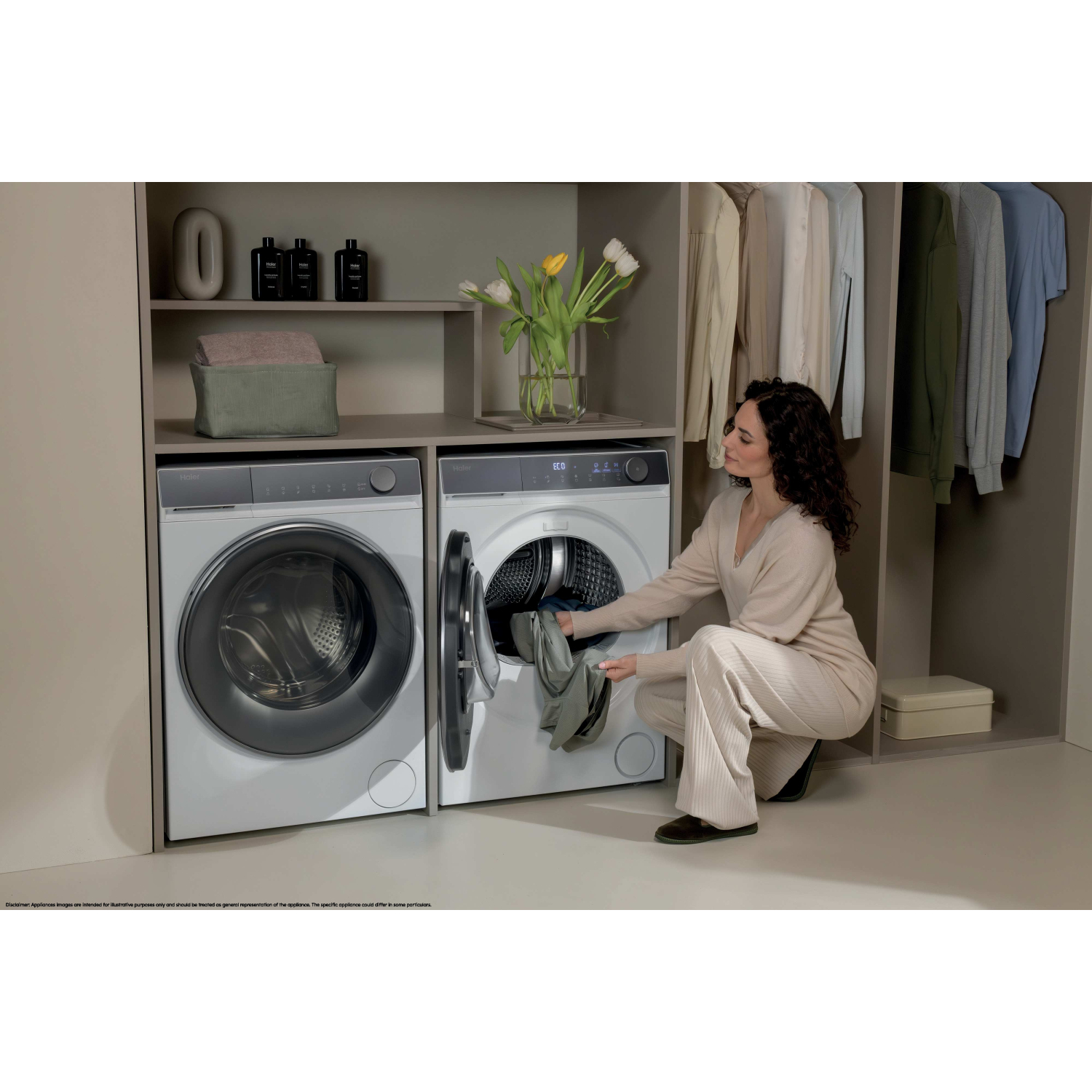 Haier HD100-C367U1-UK 10kg Heat Pump Tumble Dryer - White full image