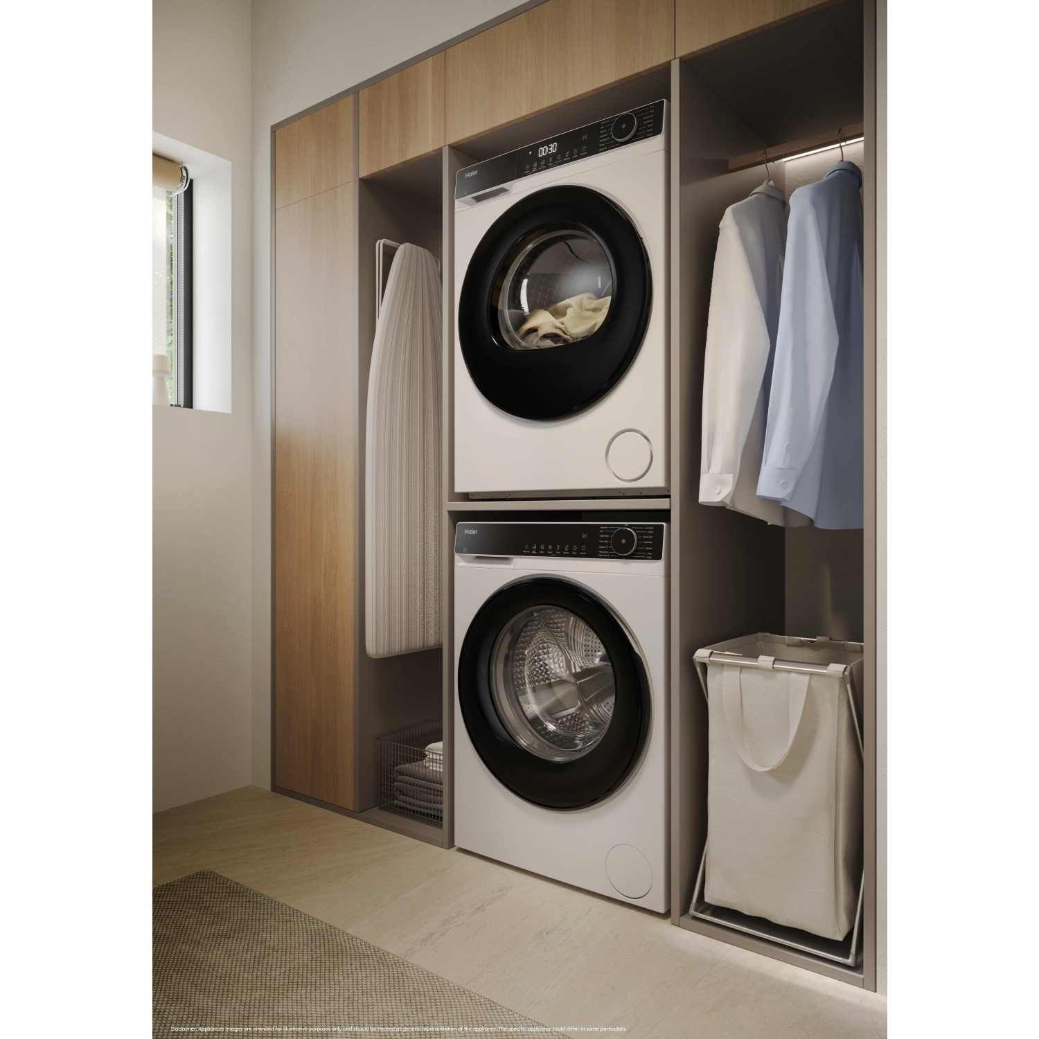 Haier HD80-D357U1-UK 8kg Heat Pump Tumble Dryer - White full image