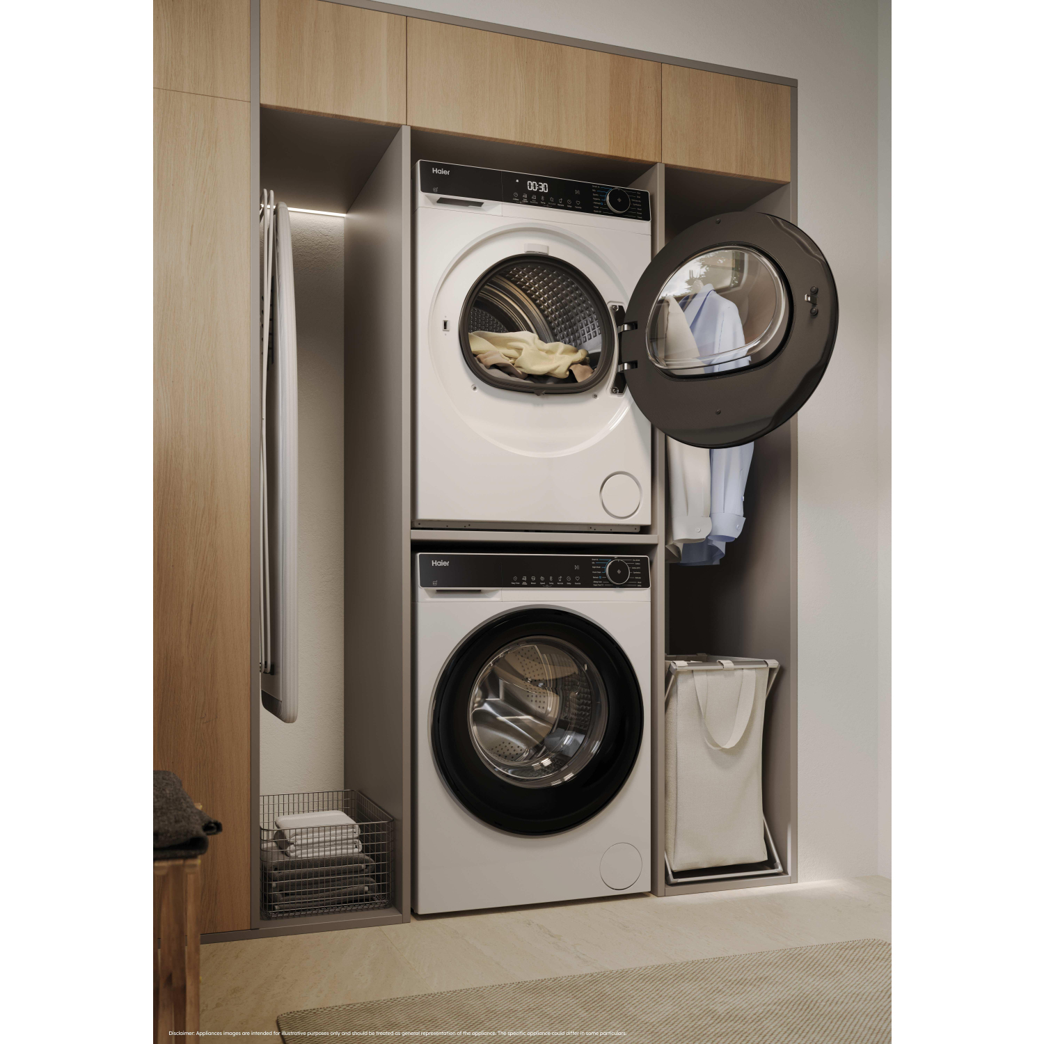 Haier HD80-D357U1-UK 8kg Heat Pump Tumble Dryer - White full image