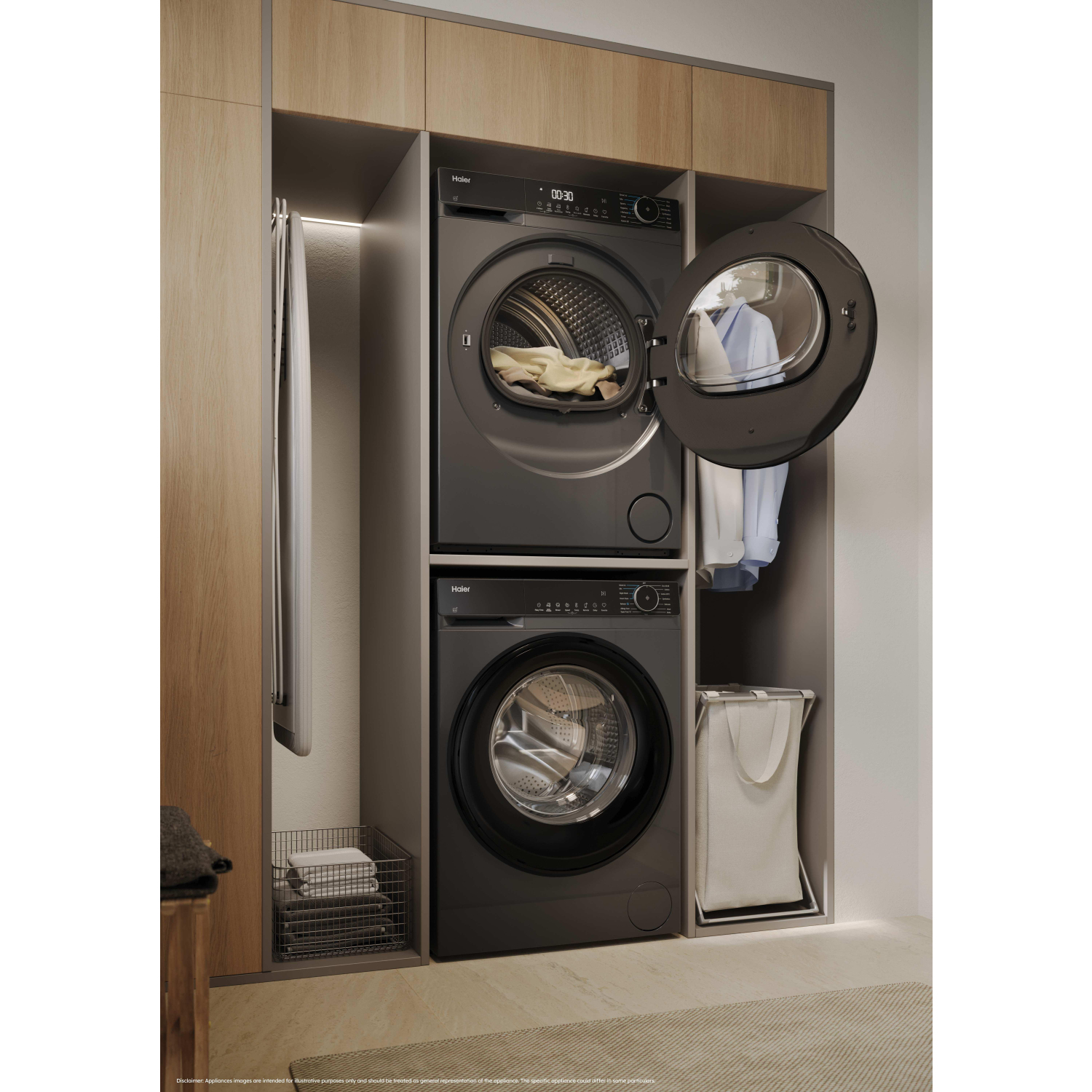 Haier HD90-D357U1G-UK 9kg Heat Pump Tumble Dryer - Graphite full image