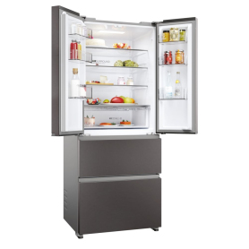 Haier HFR3718ENMD 70cm 60/40 Total No Frost Fridge Freezer - Dark Inox - 6