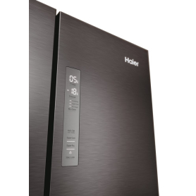 Haier HFR3718ENMD 70cm 60/40 Total No Frost Fridge Freezer - Dark Inox - 1