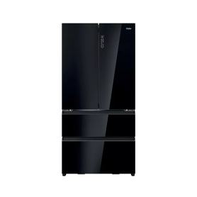 Haier HFR79F19DFGB  No Frost Multi-Door Fridge Freezer - Glass Inox Look