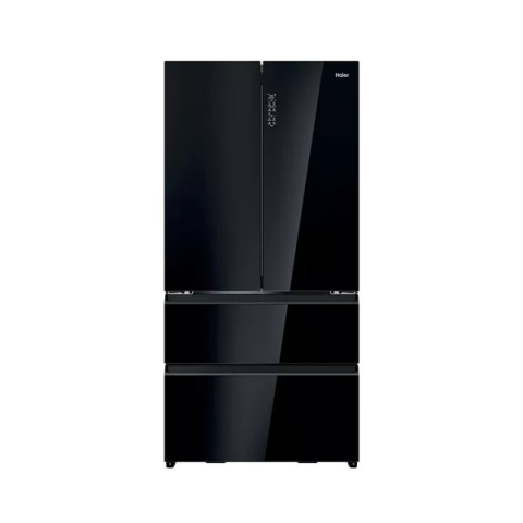 Haier HFR79F19DFGB  No Frost Multi-Door Fridge Freezer - Glass Inox Look