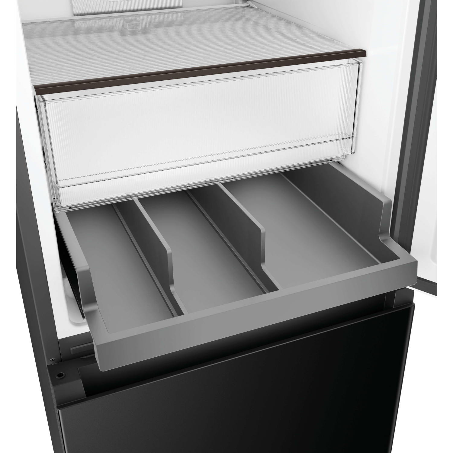 Hoover HONCQ3T518ENTK Total No Frost Fridge Freezer - Black full image