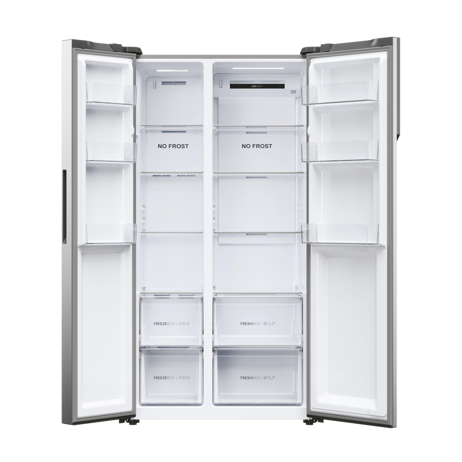 Haier HSR5918DNMP 90.5cm Total No Frost Fridge Freezer - Pt. Inox full image