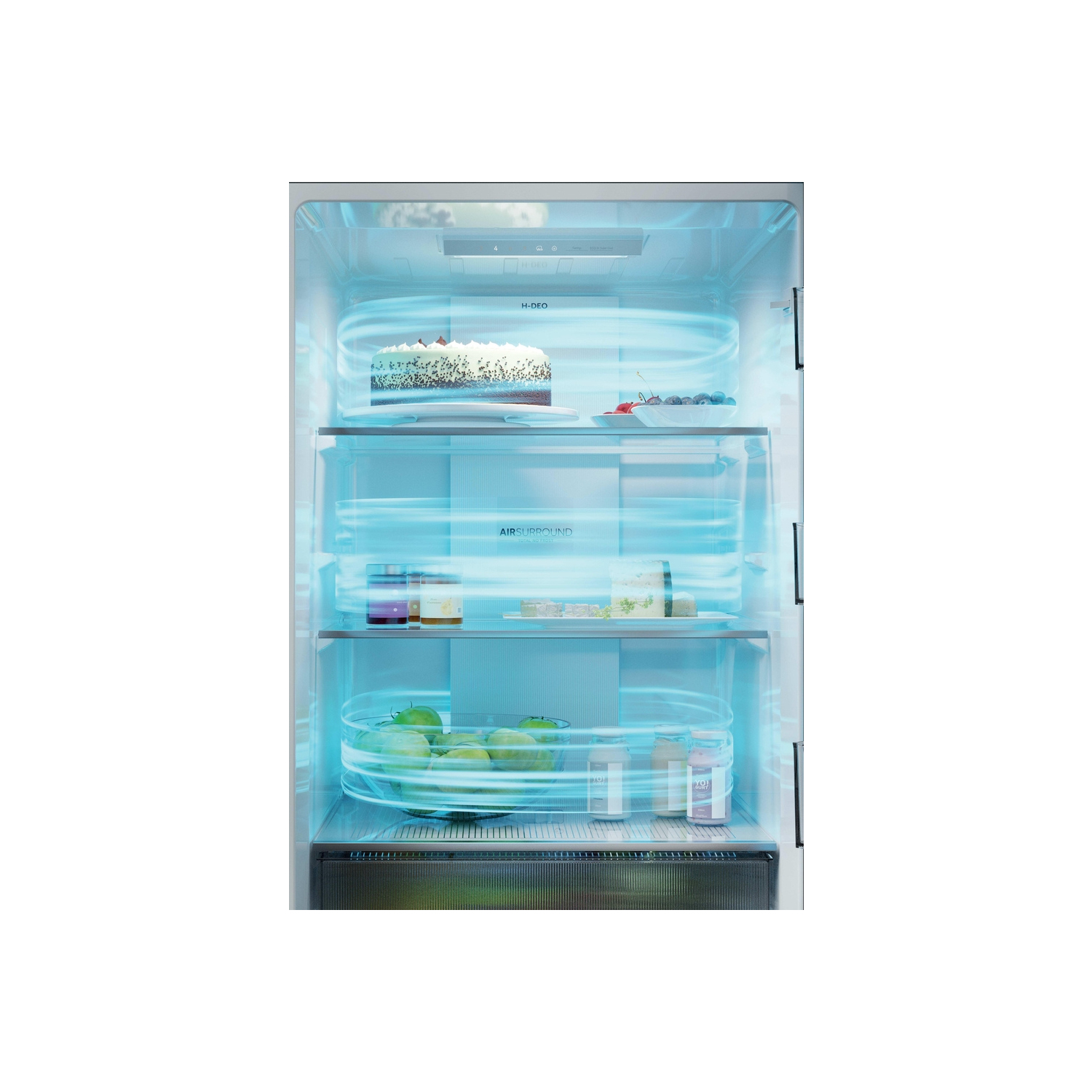 Haier HTR3518ENMTK 60/40 Fridge Freezer - Black full image