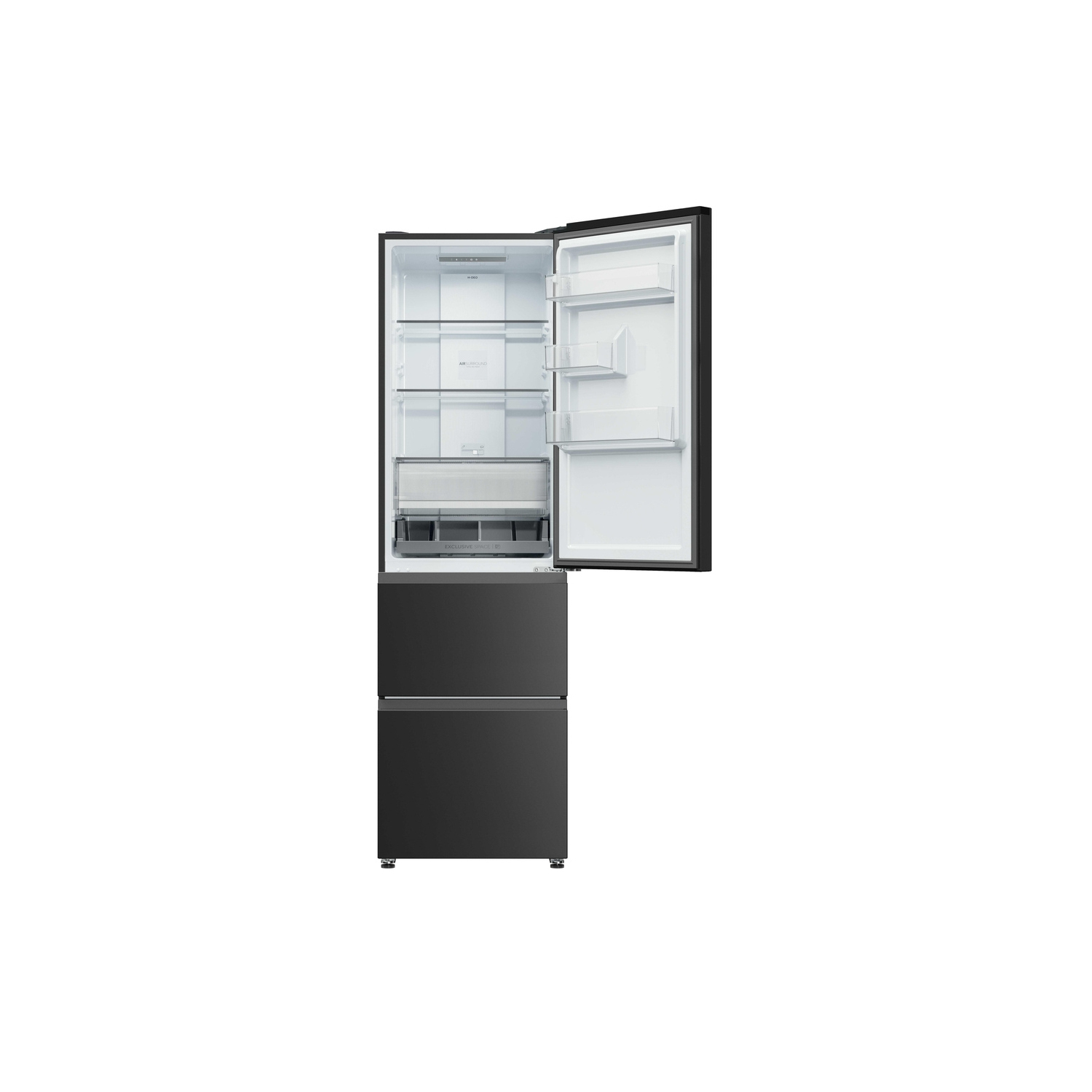 Haier HTR3518ENMTK 60/40 Fridge Freezer - Black full image