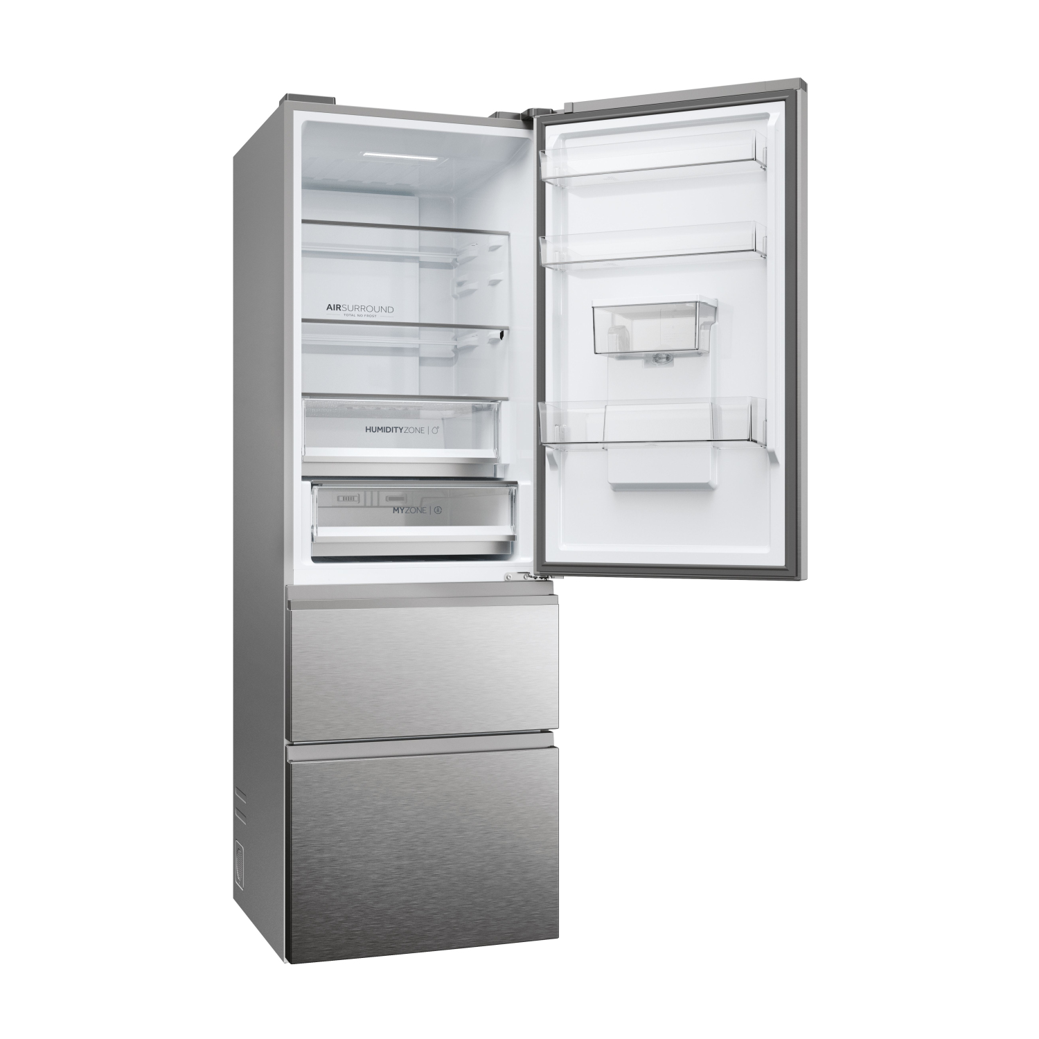 Haier HTW5618EWMG 60/40 Fridge Freezer - Silver full image