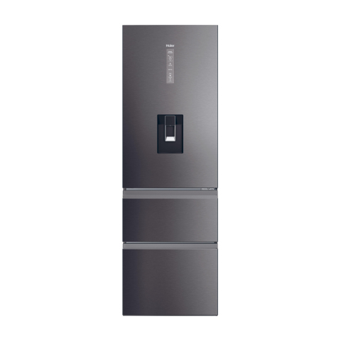 Haier HTW5618EWMP 59.5cm 3D Fridge Freezer - Inox