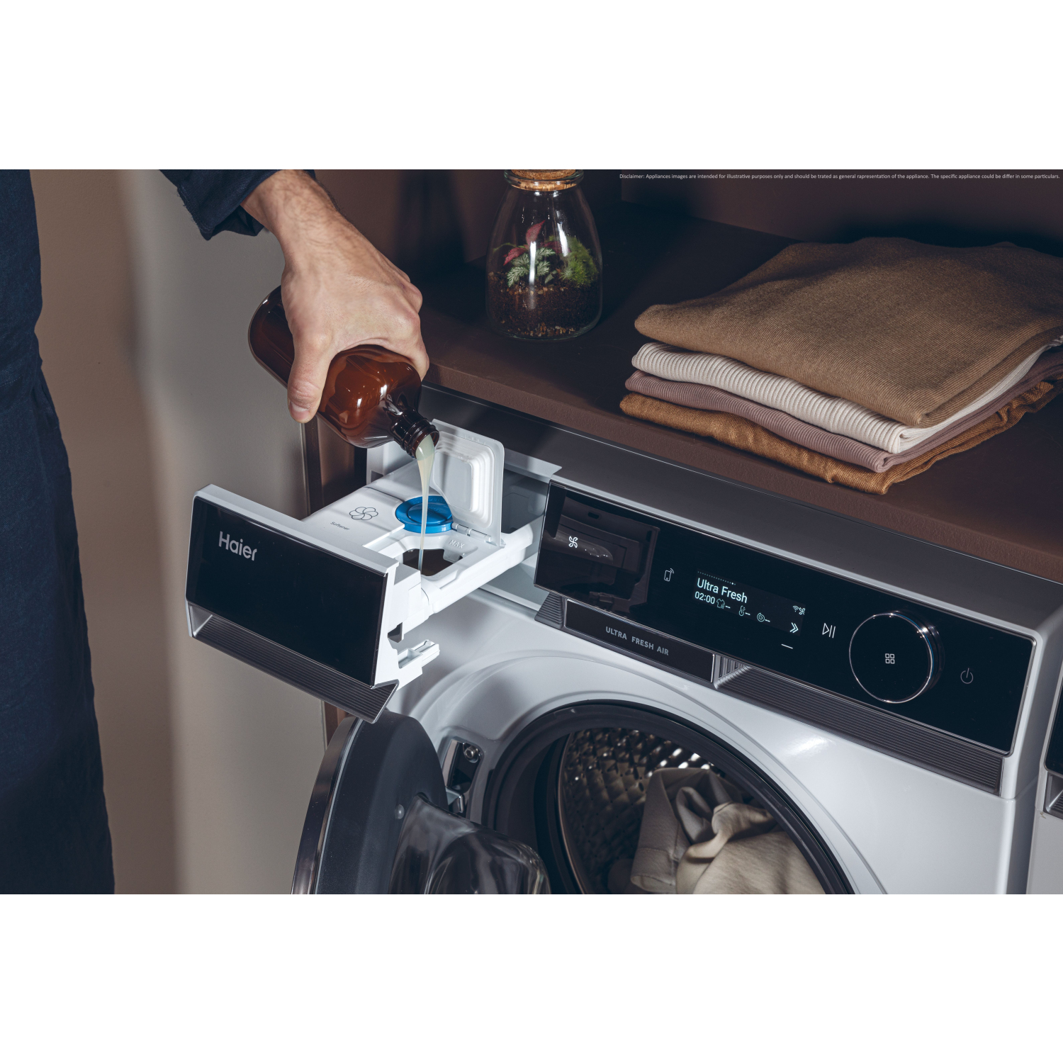 Haier X11 HW110-BD14397UUK 11kg 1400  Spin Washing Machine - White full image