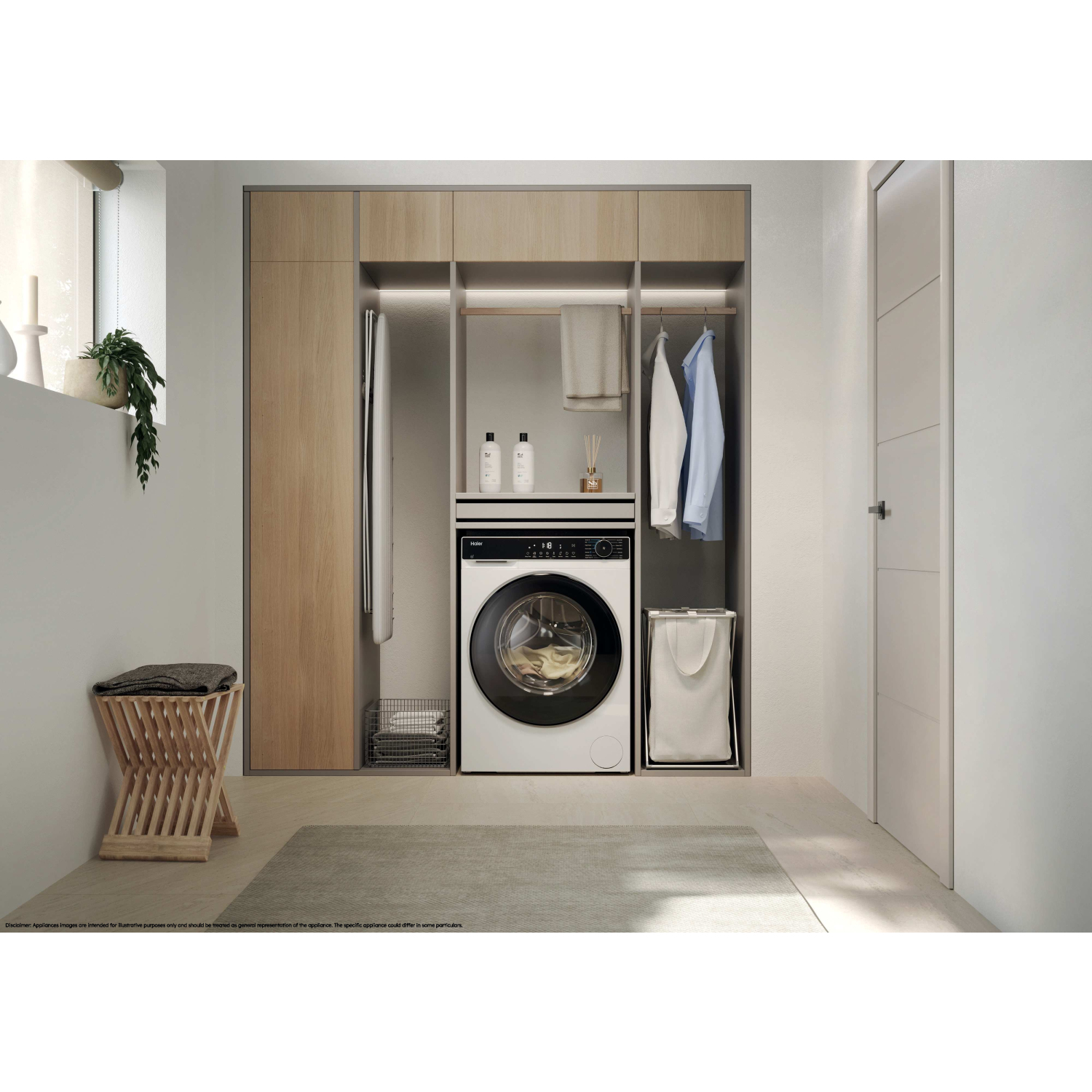 Haier HW90-BP14357TUUK 9kg, 1400 Spin Washing Machine - White full image