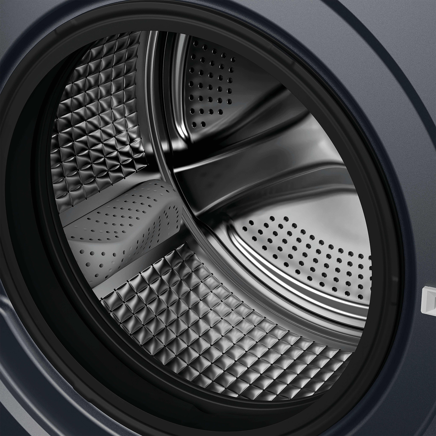 Haier HWB100B14858GUUK 10kg 1400 Spin Built In Washing Machine - Graphite & Black full image