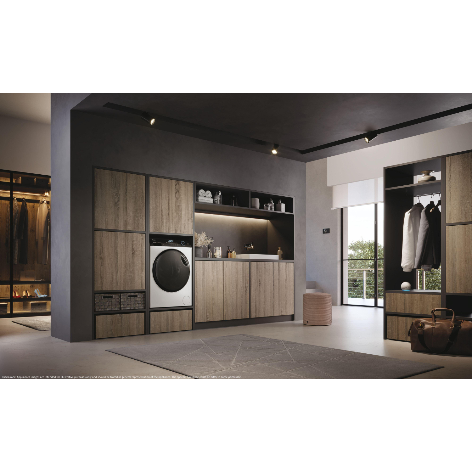Haier HWD100B14959U1 10kg/6kg 1400 Spin Washer Dryer - White full image
