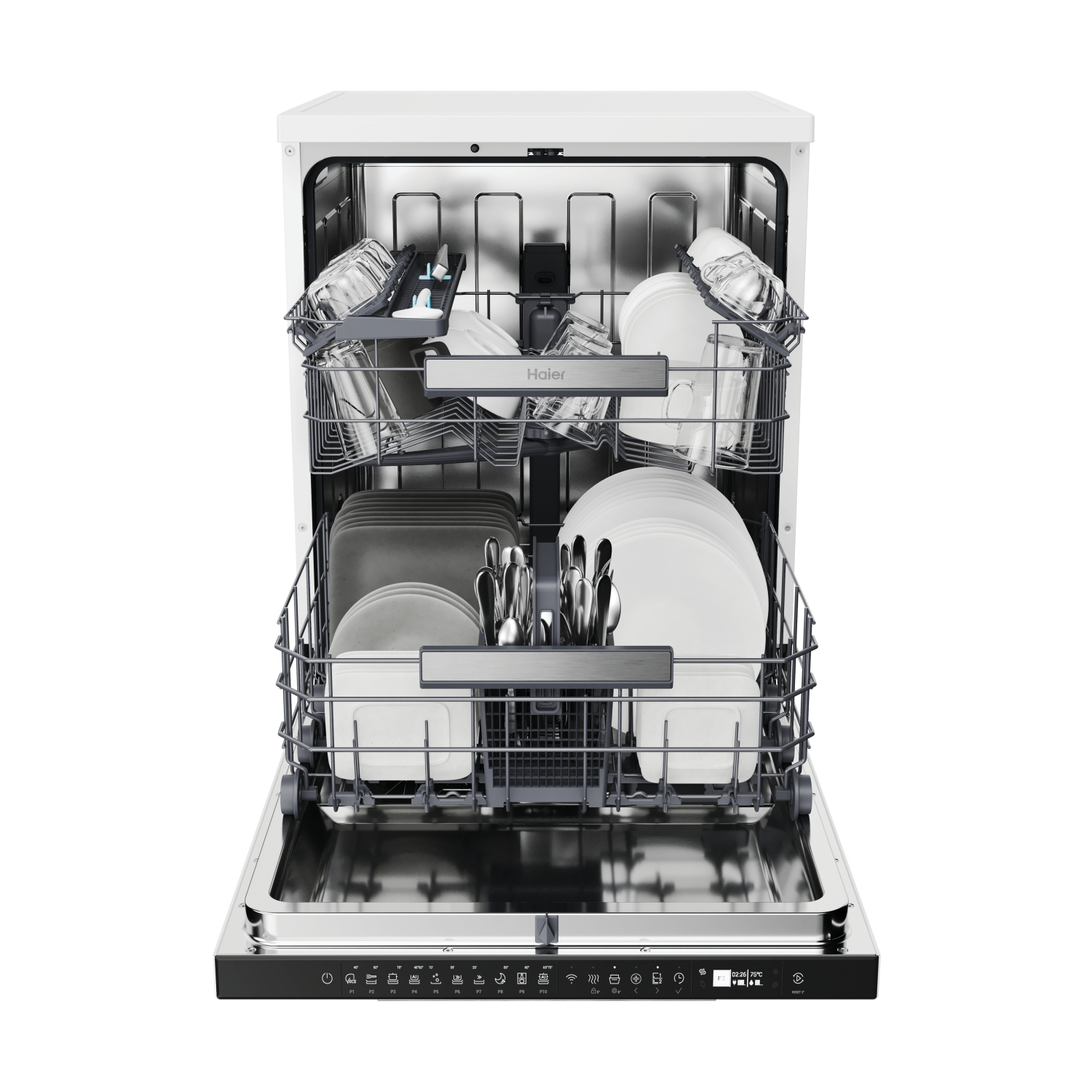Haier XF 5C7M0W-80 Dishwasher - White - 15 Place Settings full image