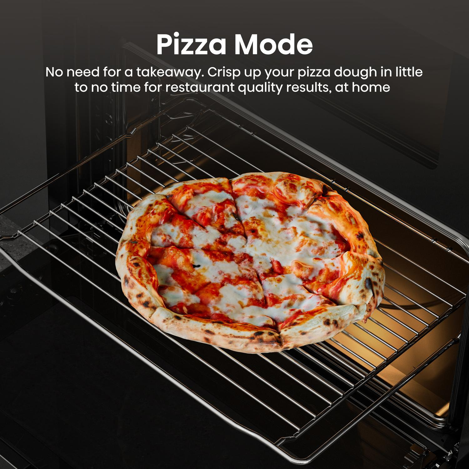 Hisense BUD714221CX 59.4cm Built Under Electric Double Oven - Black & Stainless Steel full image