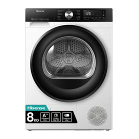 Hisense 3S Series DH3S802BW3 WiFi-enabled 8kg Heat Pump Tumble Dryer - White