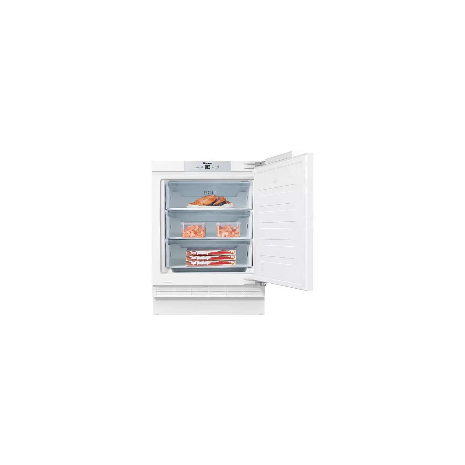 Hisense FUV124D4AWE Integrated Under Counter Freezer with Fixed Door Fixing Kit full image