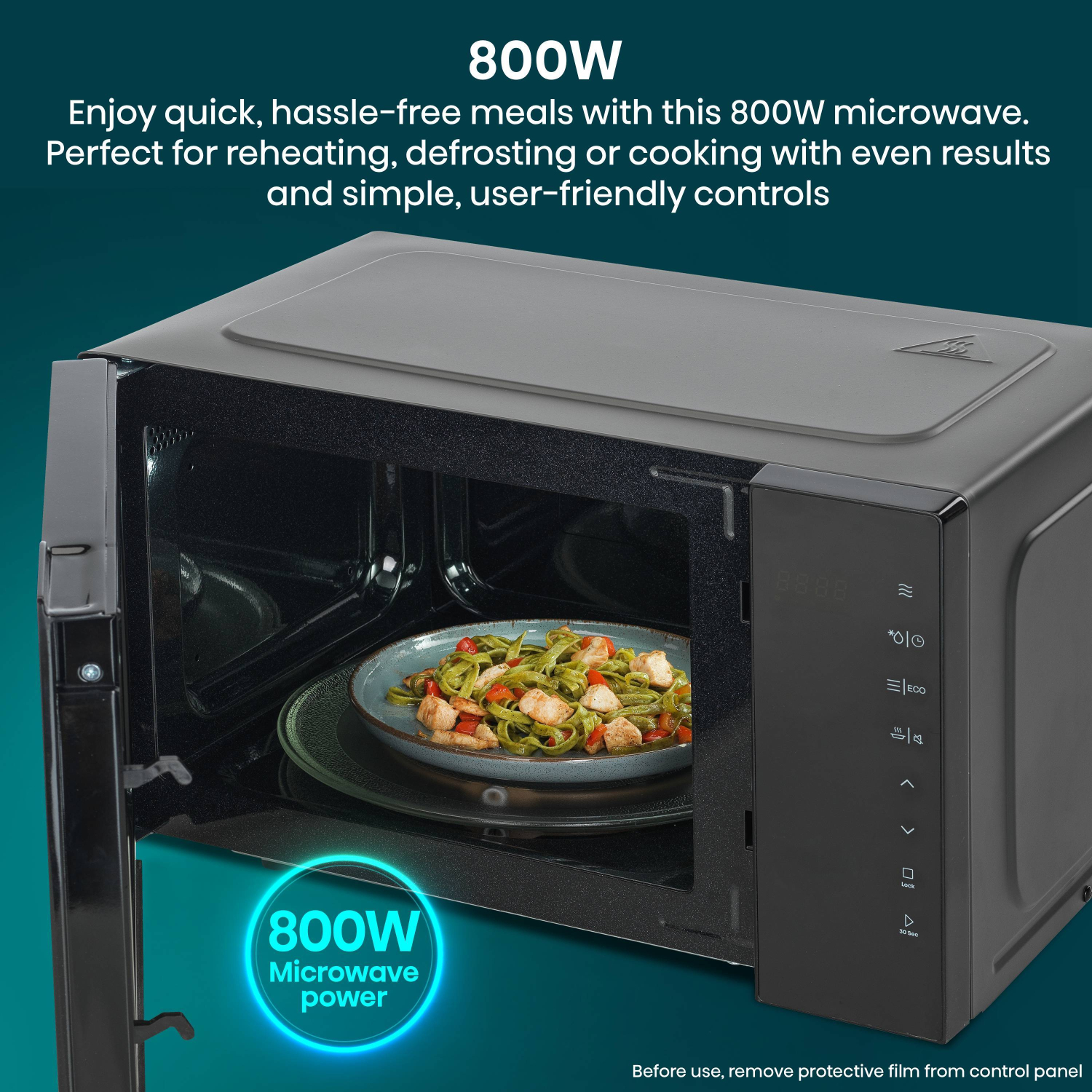 Hisense H23MOBS5H4UK 23 Litres Solo Microwave - Black full image