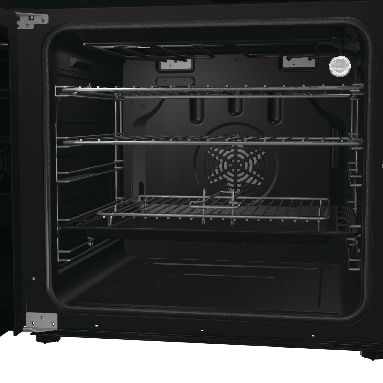 Hisense HDE3211BBUK 60cm Double Oven Electric Cooker with Ceramic Hob - Black full image