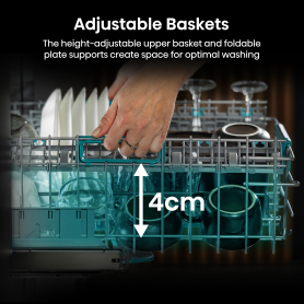 Hisense HV16AUK Full-Size Fully Integrated Dishwasher - 16 Place Settings - 3